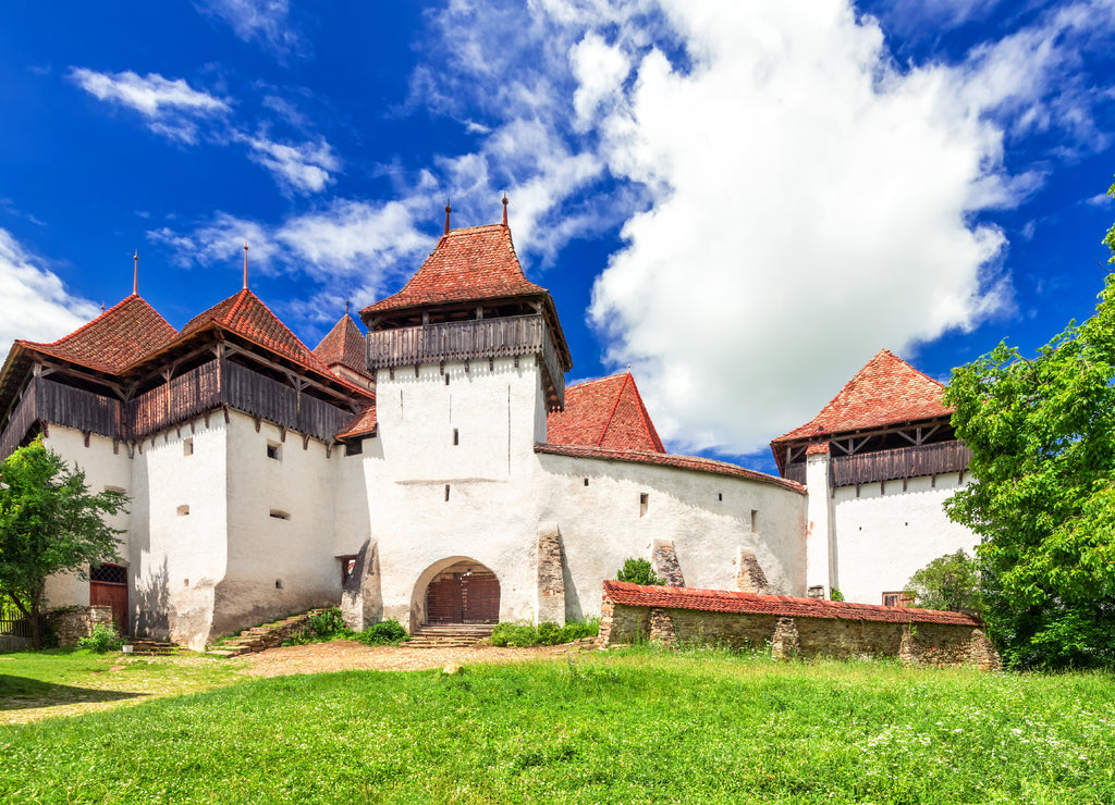 Viscri, Romania - Saxon medieval church in Transylvania, world heritage