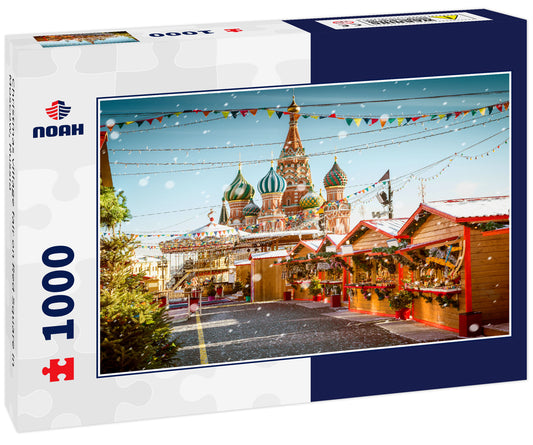 Christmas village fair on Red Square in Moscow, Russia