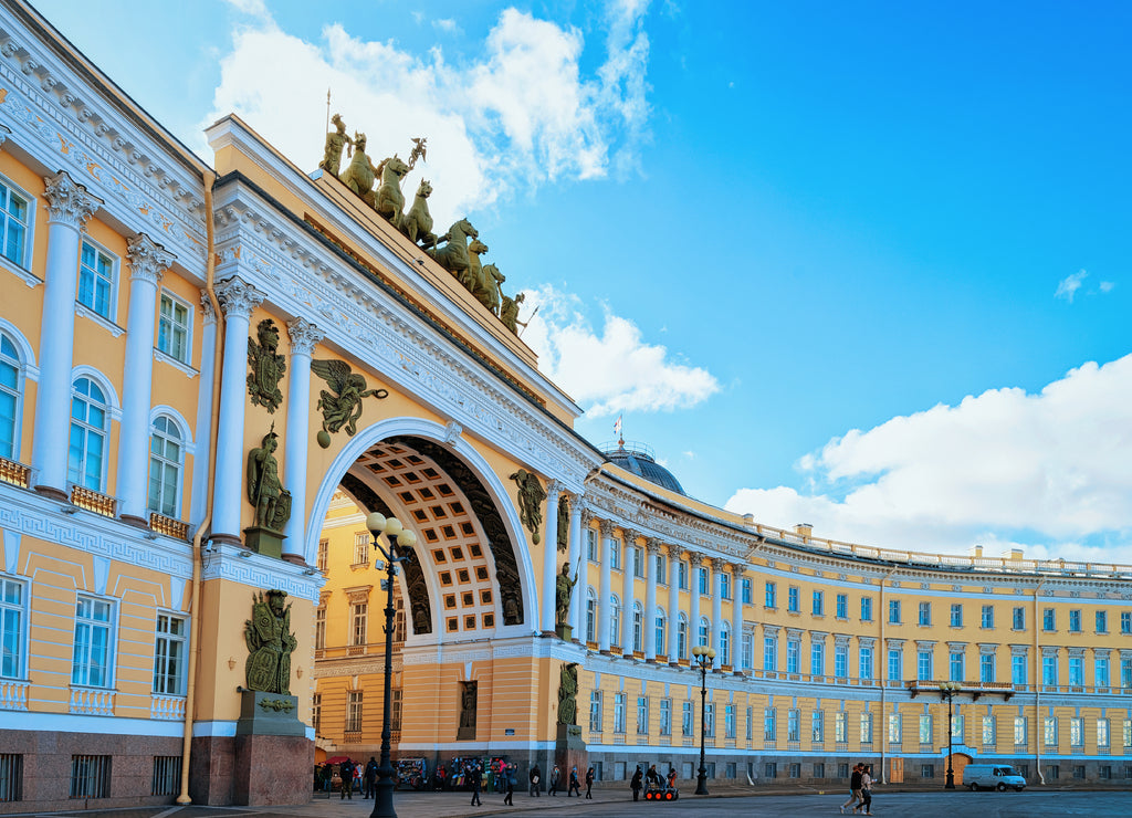 Arch of General Staff Building at Palace Square Saint Petersburg