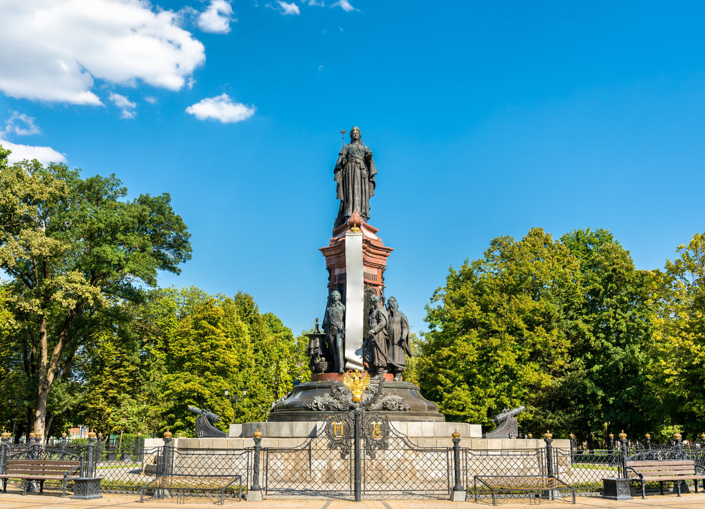Monument of Catherine II the Great in Krasnodar, Russia