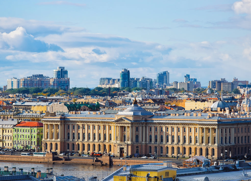 Cityscape of Senate and Synod in St Petersburg, in Russia