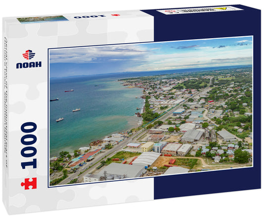 Aerial view of the industrial part of Honiara town, Solomon Islands