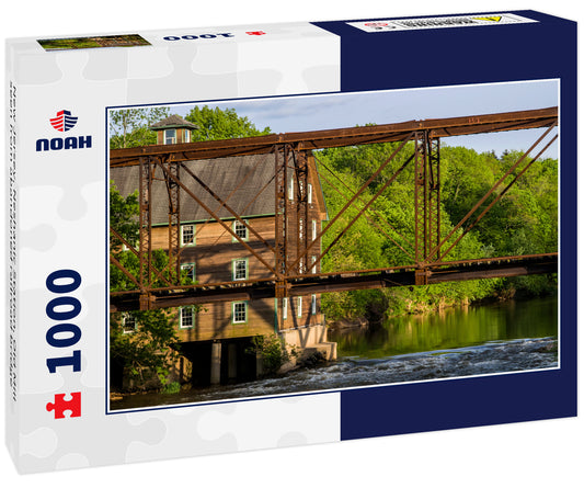 New Jersey, Neshanic Station, Old Mill seen from abandoned railroad bridge