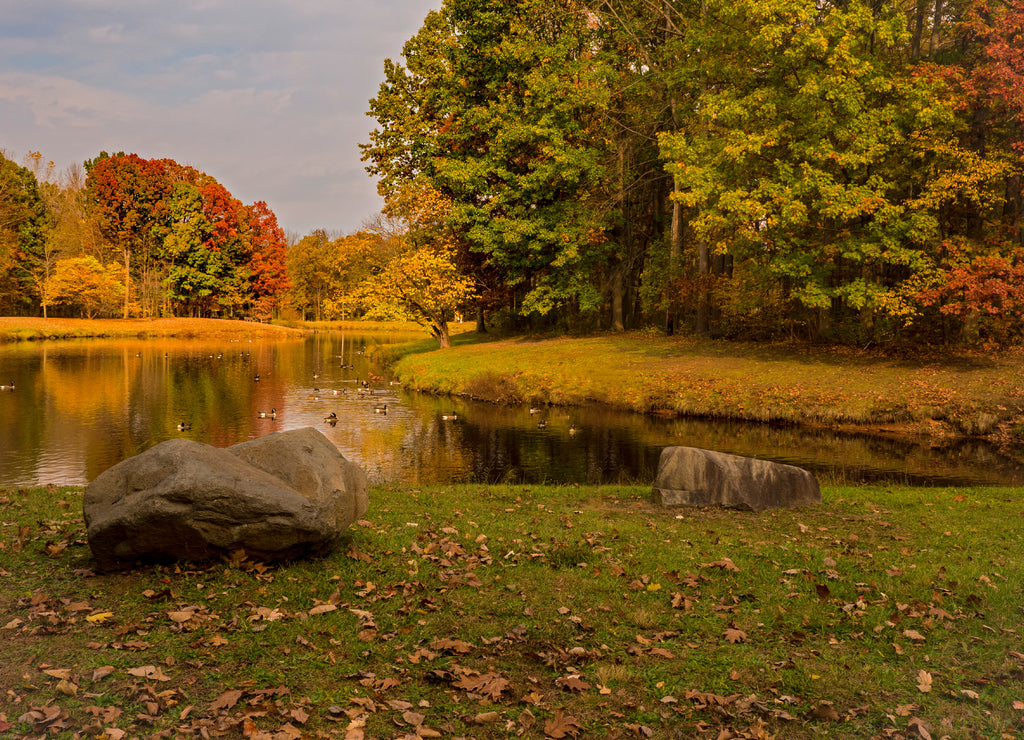 Autumn in Pondside Park-Harrington Park, New Jersey