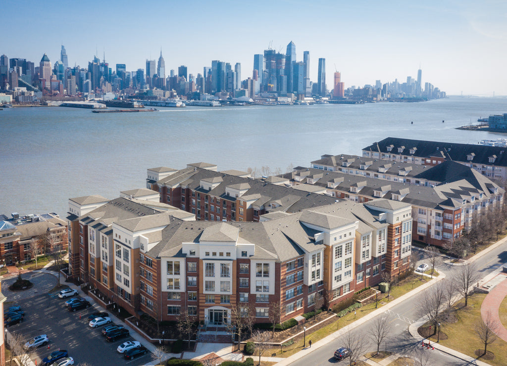 Aerial of West New York, New Jersey