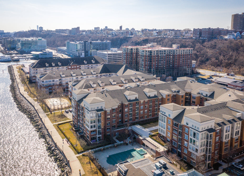 Aerial of West New York, New Jersey