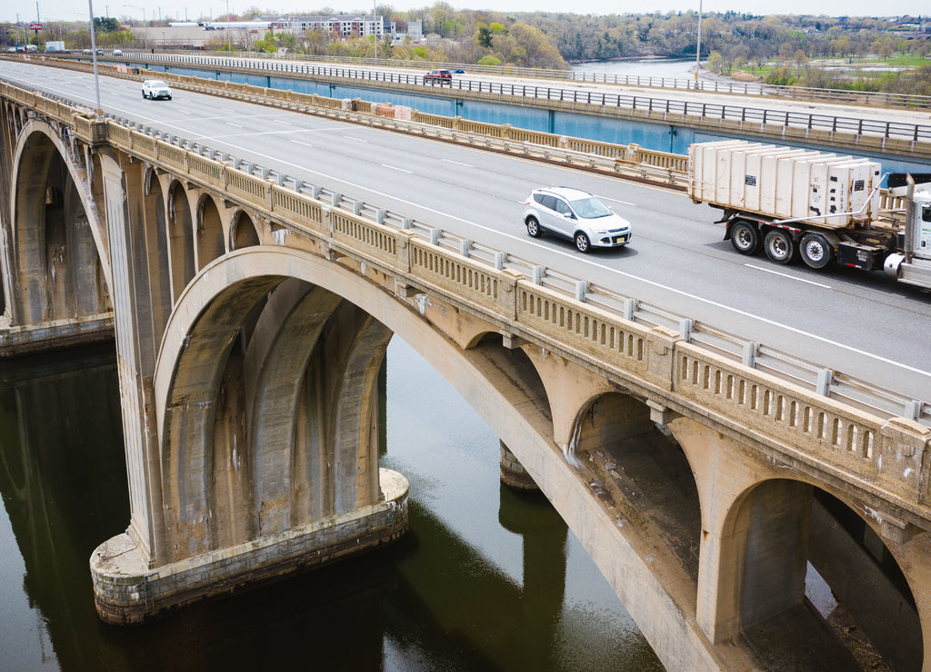 Drone of Donald Goodkind Bridge Raritan River New Jersey