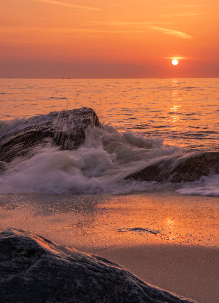 Tranquil scenery during sunrise at Sandy Hook, National Recreation Area in New Jersey