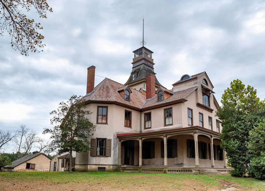 historic mansion in Batsto Village is located in Wharton State Forest in Southern New Jersey. United States