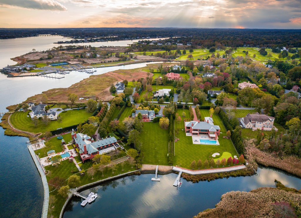 Aerial Drone Landscape of Rumson New Jersey