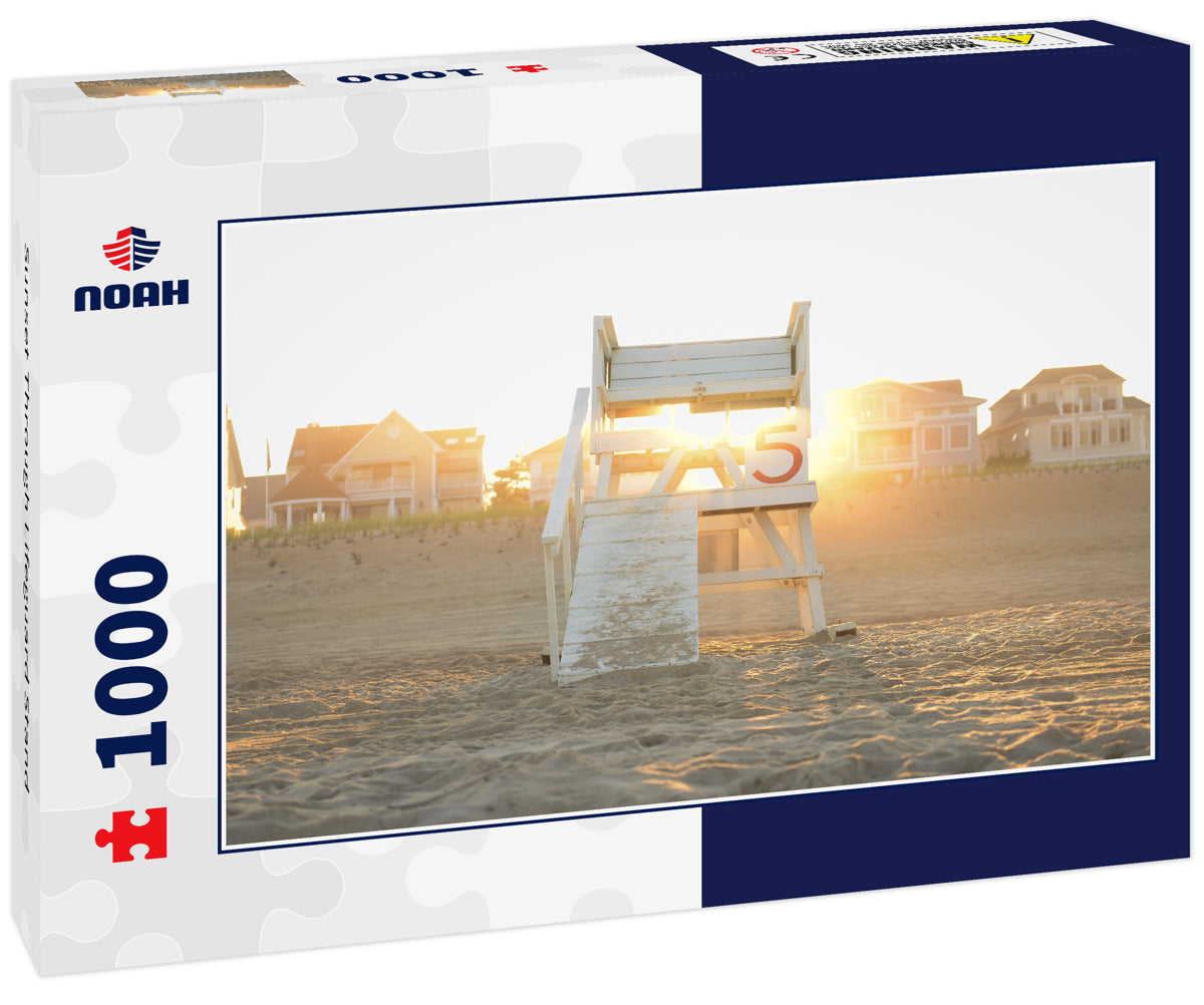 Sunset Through Lifeguard Stand #5 In Spring Lake New Jersey