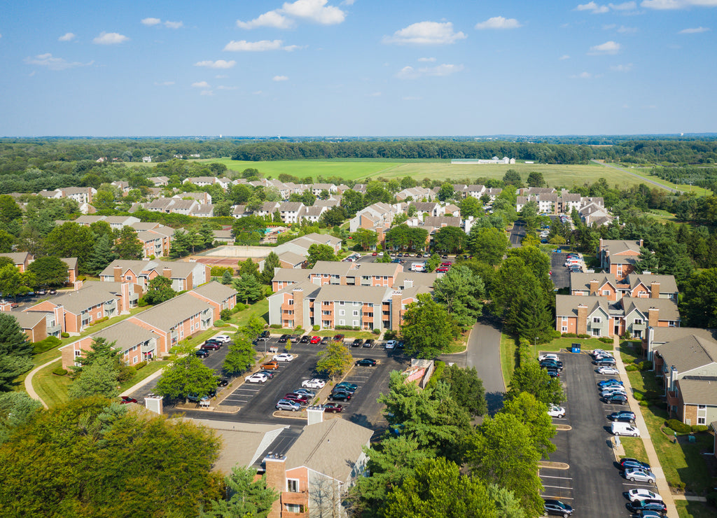 Aerial of Plainsboro New Jersey Summer 2019