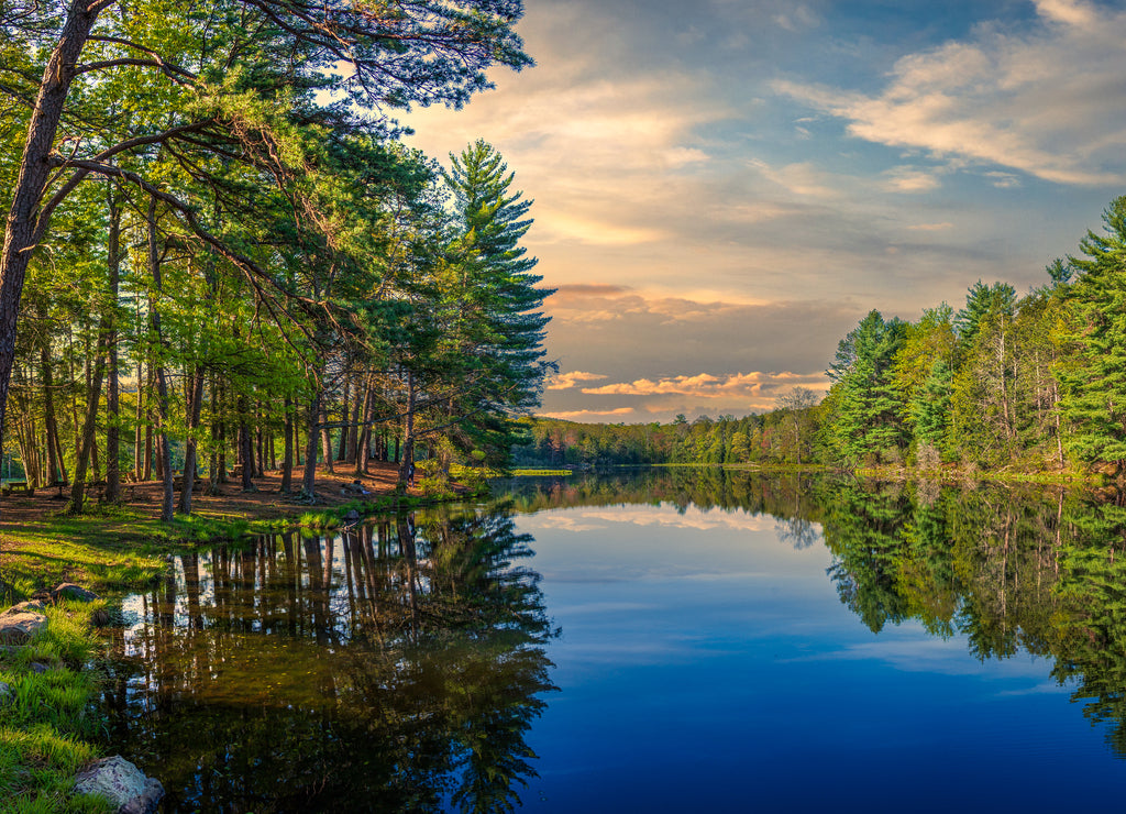 Early morning at Stony Lake in Stokes State Forest New Jersey