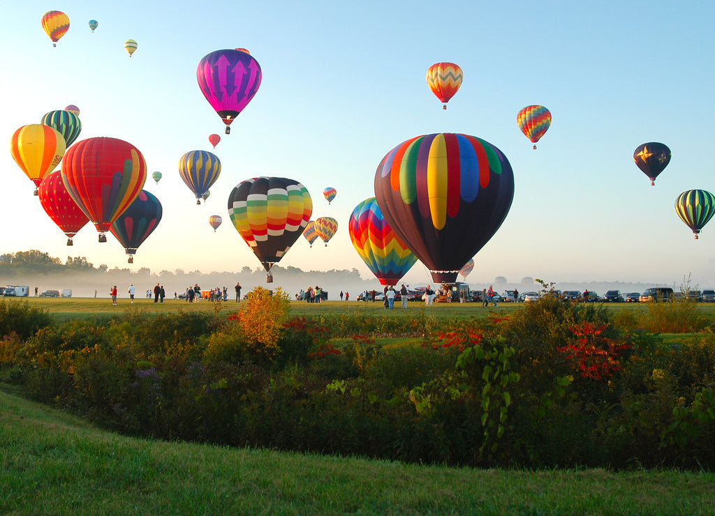 Morning balloon launch in Queensbury, New York