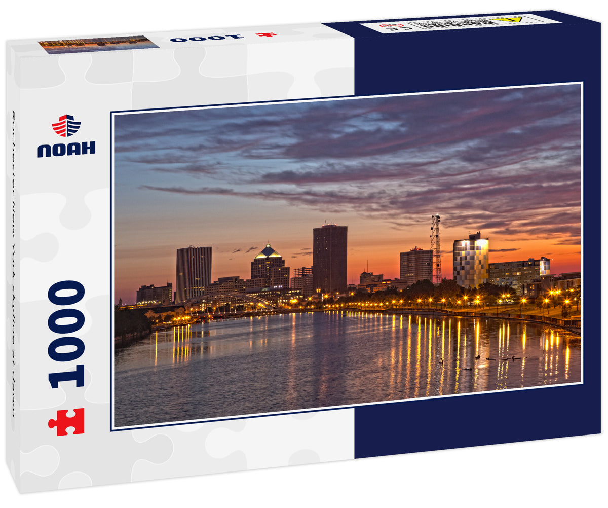 Rochester New York skyline at dawn