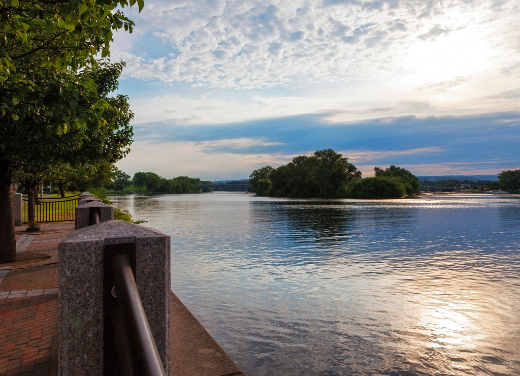 View of the Mohawk River in Schenectady New York