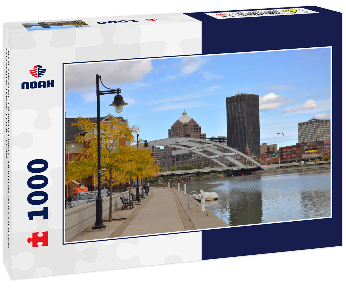 Rochester Downtown Skyline and bridge, Upstate New York, USA