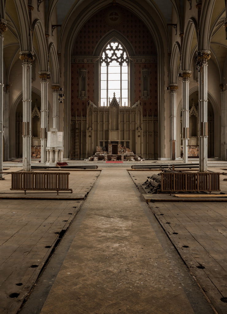 Derelict Empty Sanctuary - Abandoned St. Peter's Church - Troy, New York