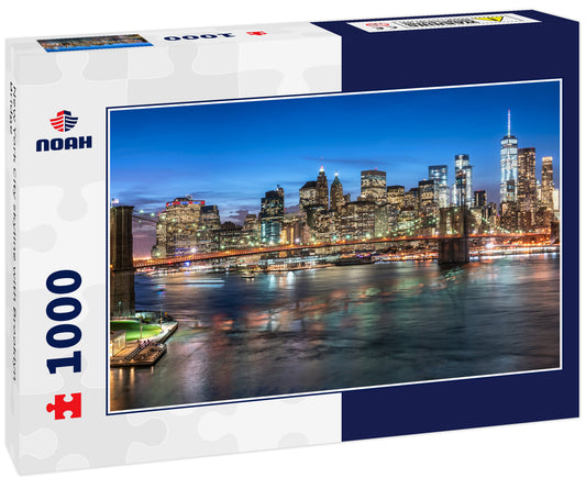 New York City skyline with Brooklyn Bridge