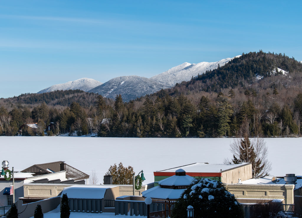 Mirror Lake in Lake Placid, Essex County, New York
