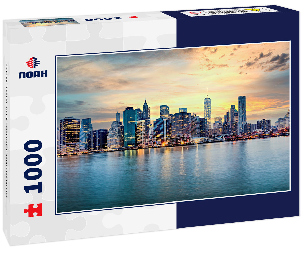 New York city sunset panorama