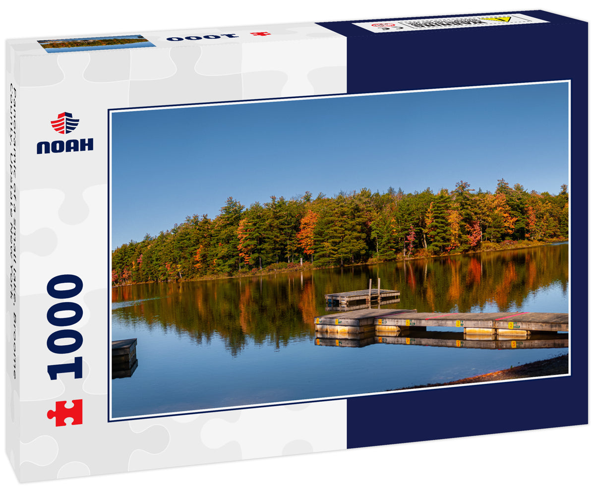 Panoramic of a small lake, Broome County, Upstate New York