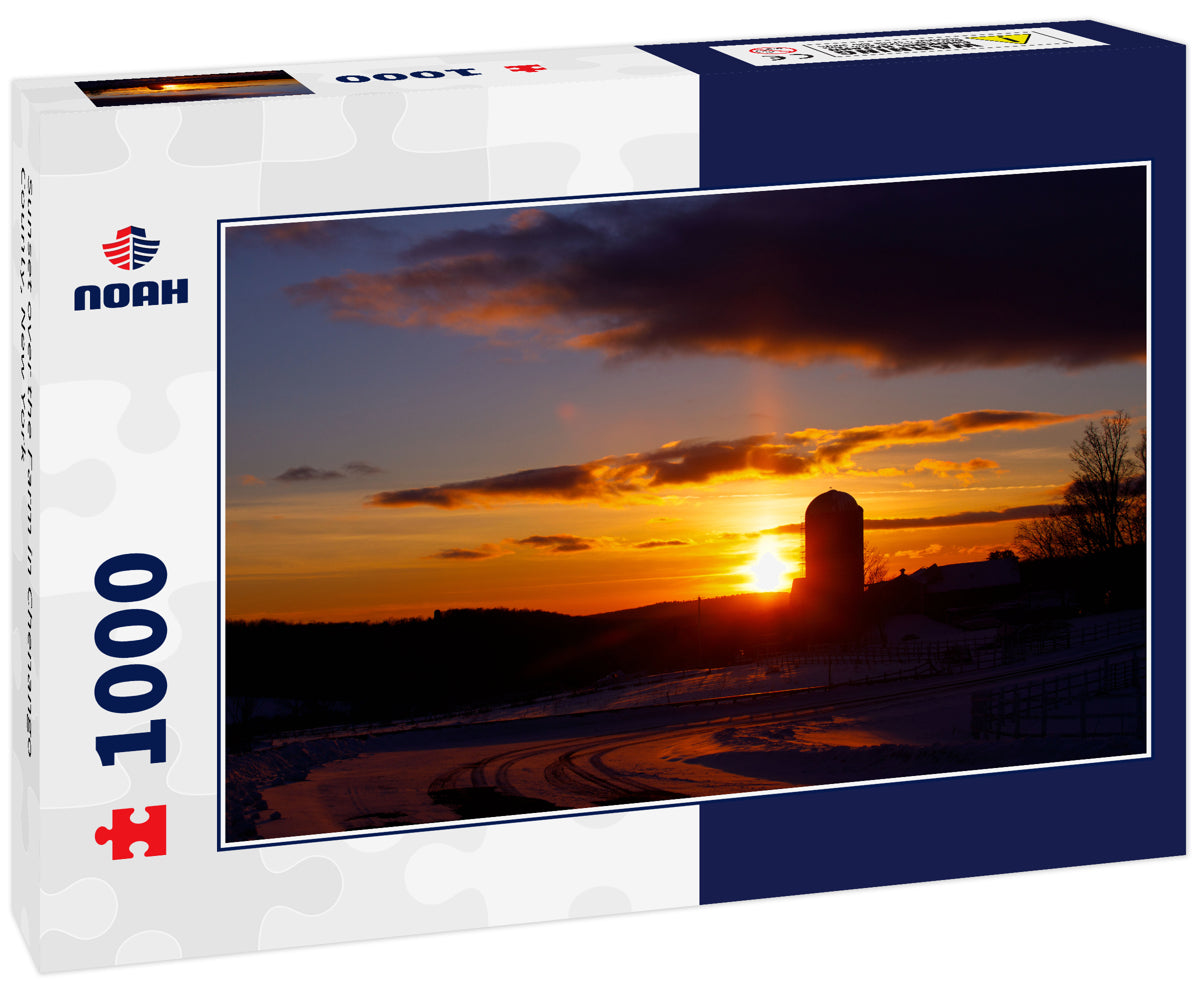 Sunset over the Farm in Chenango County, New York
