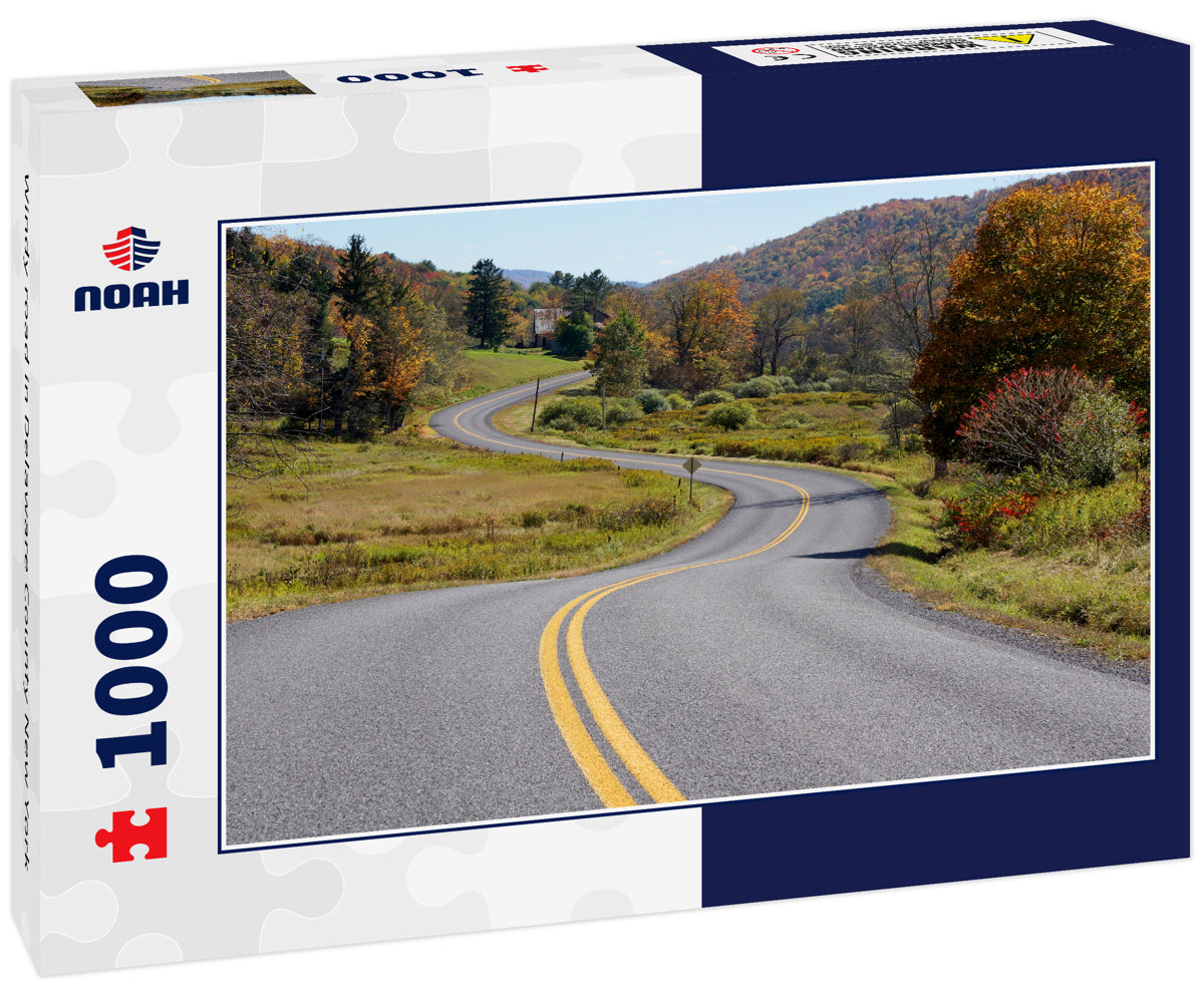 Windy road in Delaware County New York