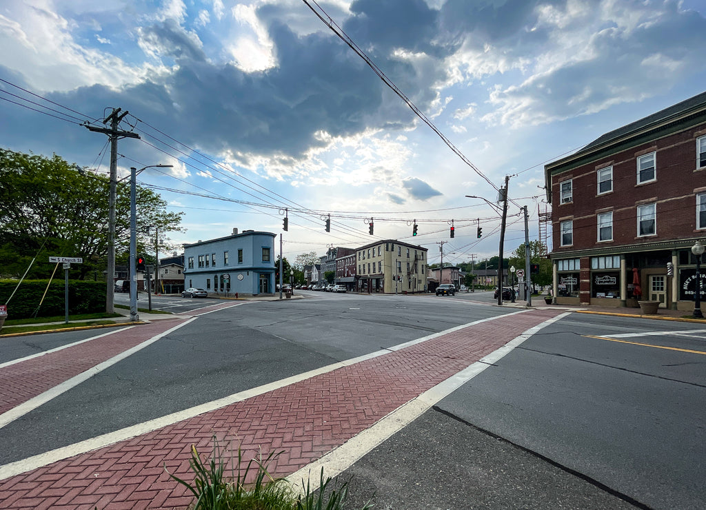 Goshen, New York: The intersection of Church, Greenwich and Main Streets in Goshen's Church Park Historic District