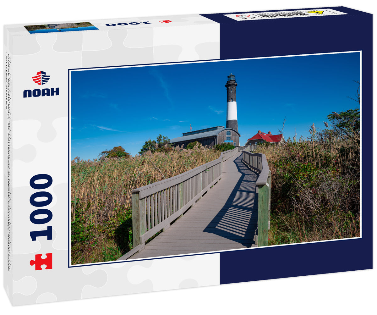 The Fire Island Lighthouse is a visible landmark on the Great South Bay, in southern Suffolk County, New York . United States