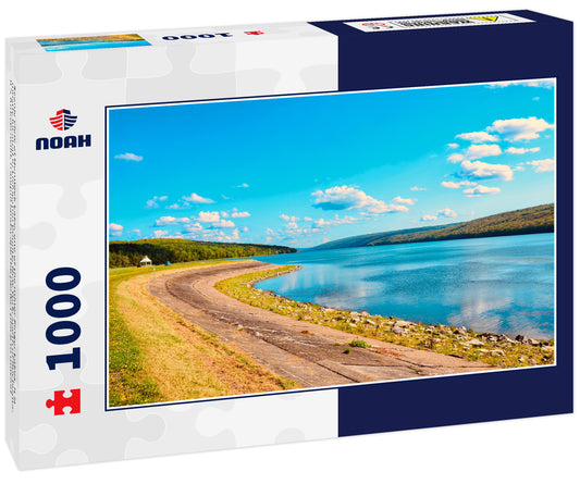 Scenic view of Hemlock Lake, one of the minor Finger Lakes. It is mostly located in Livingston County, New York, south of Rochester. It’s forever-wild, tranquil landscape the perfect place to unwind