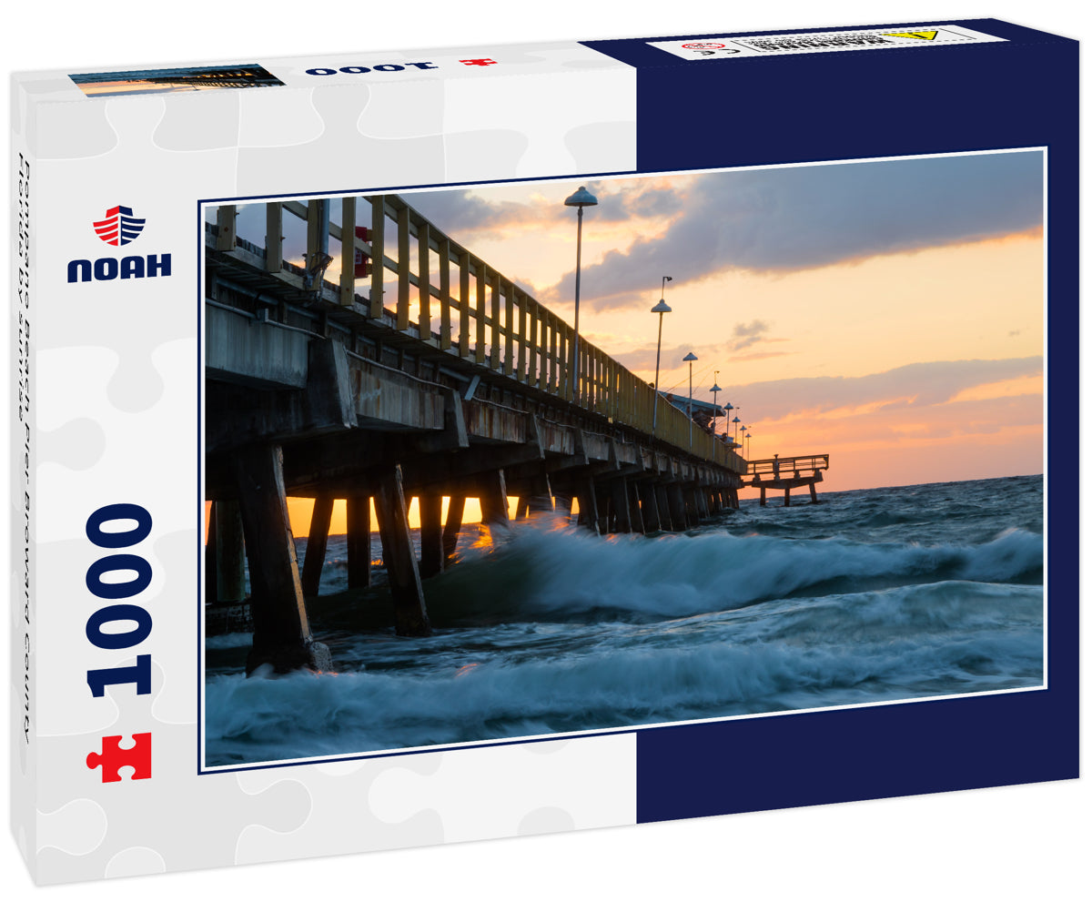 Pompano Beach Pier Broward County Florida by sunrise