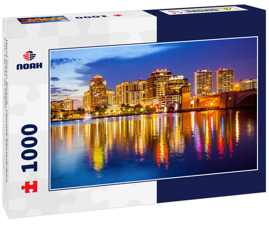 West Palm Beach, Florida Skyline and City Lights at Night