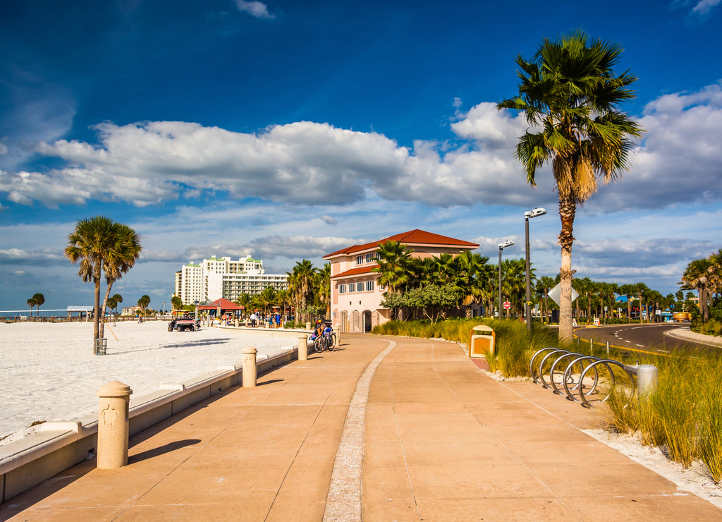Path along the beach in Clearwater Beach, Florida