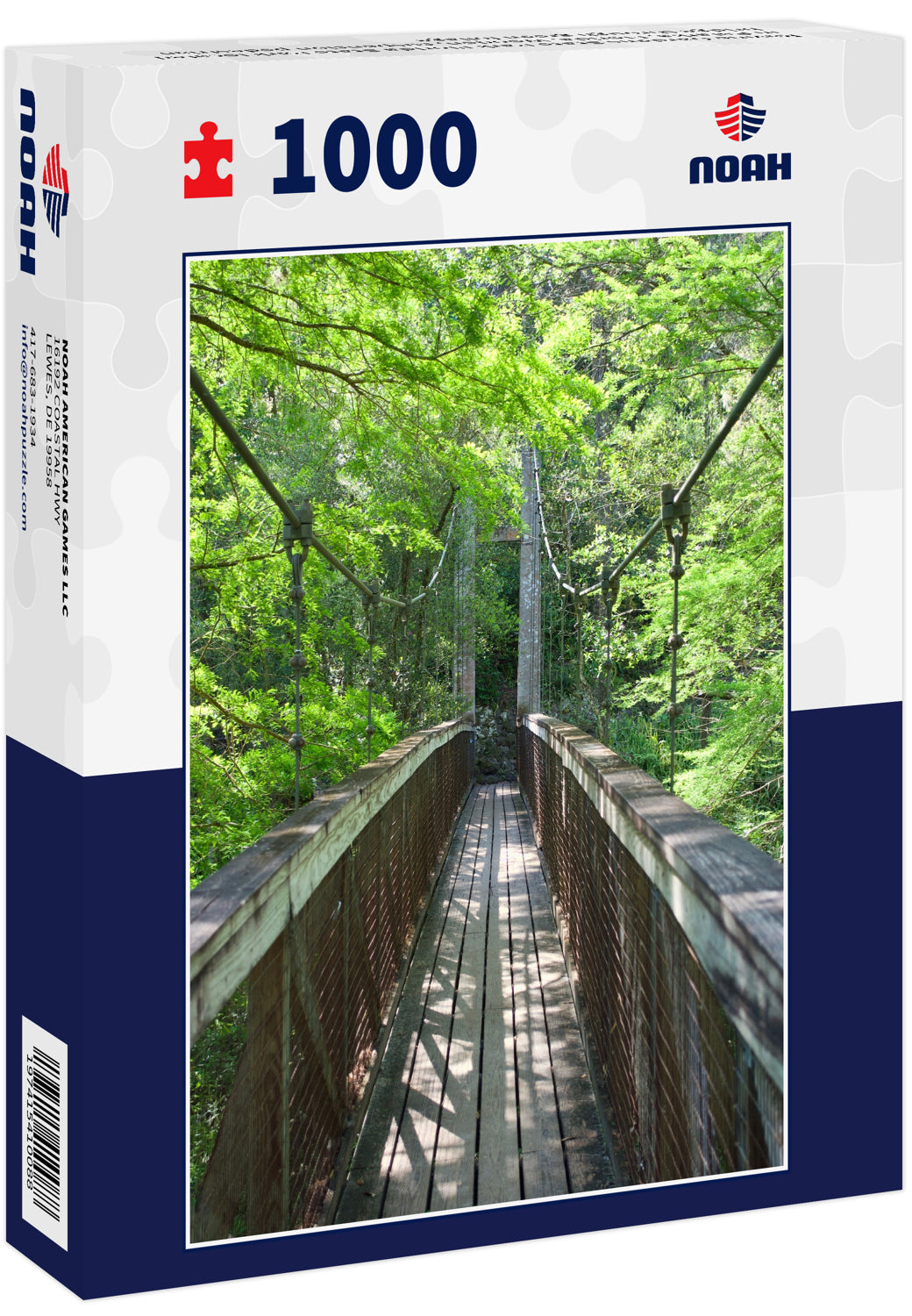 Ravine Gardens State Park Florida State Park located in Palatka, Florida. Wooden, suspension pedestrian bridge through green foliage