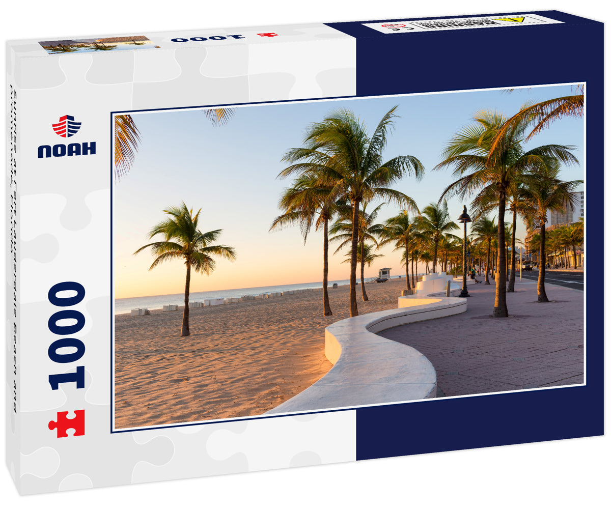 Sunrise at Fort Lauderdale Beach and promenade, Florida