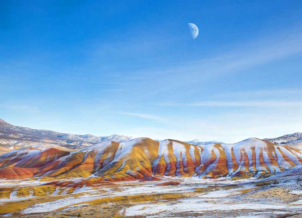 Oregon Painted Hills Moonrise Panorama