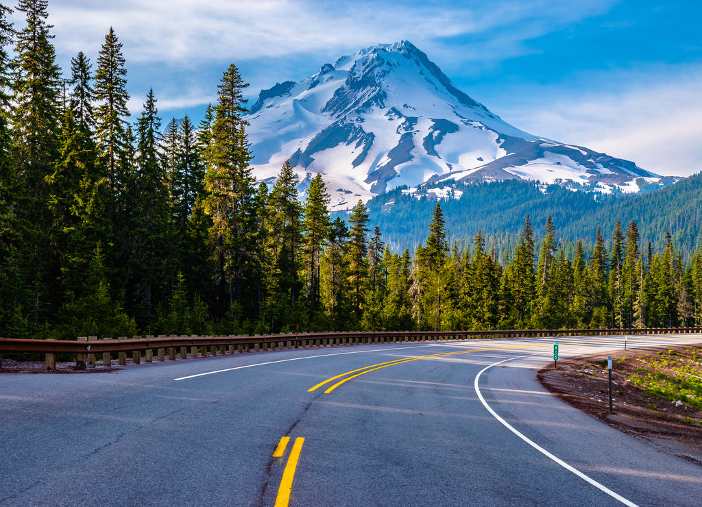 Beautiful Clear Skies Over Mount Hood in Oregon