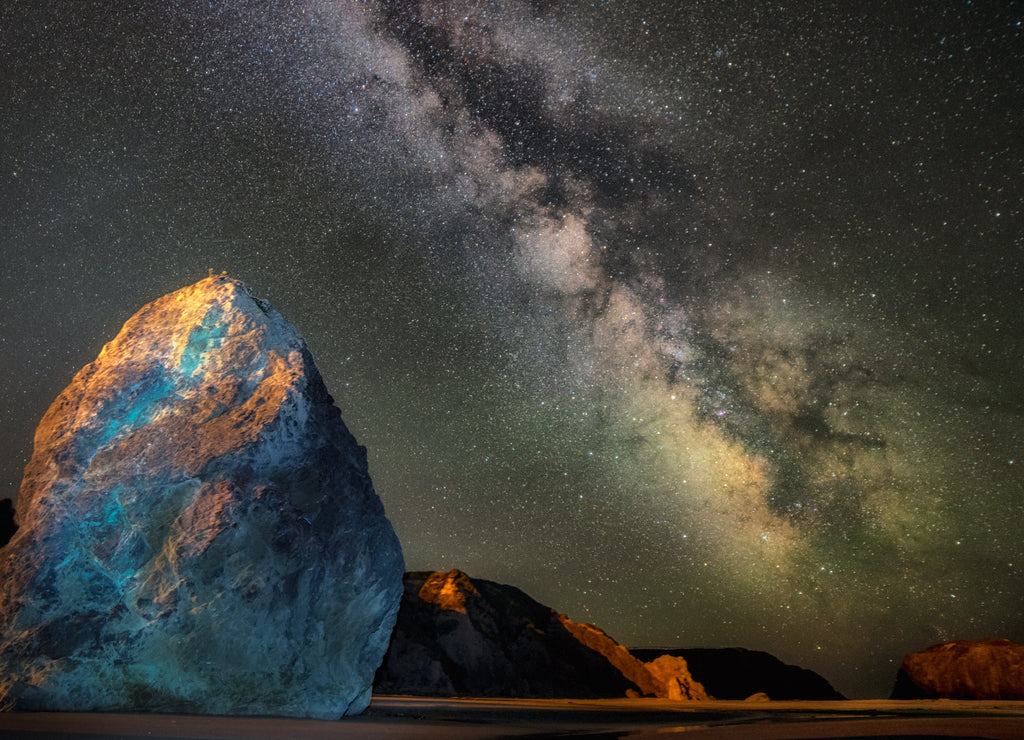 Milky way galaxy Bandon Beach oregon night photography astrophotography
