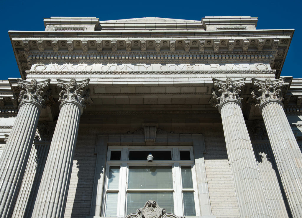 The Wasco County Courthouse, built in 1914, in The Dalles, Oregon