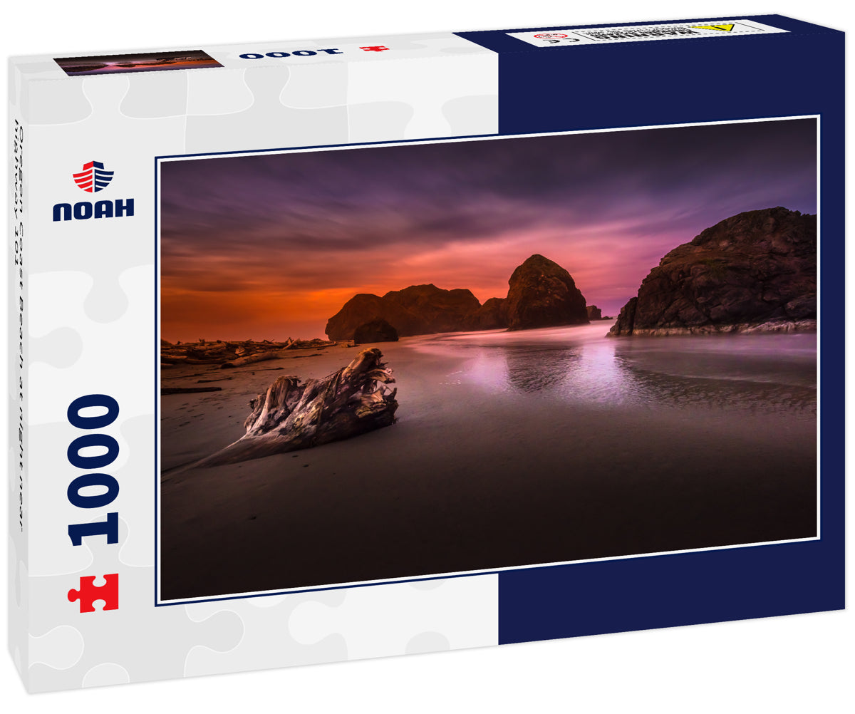 Oregon Coast Beach at night near highway 101