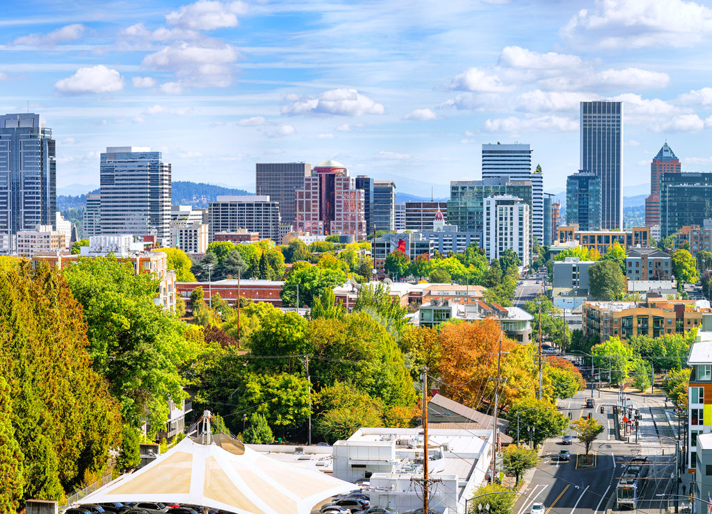 Portland skyline, merican Northwest, Oregon