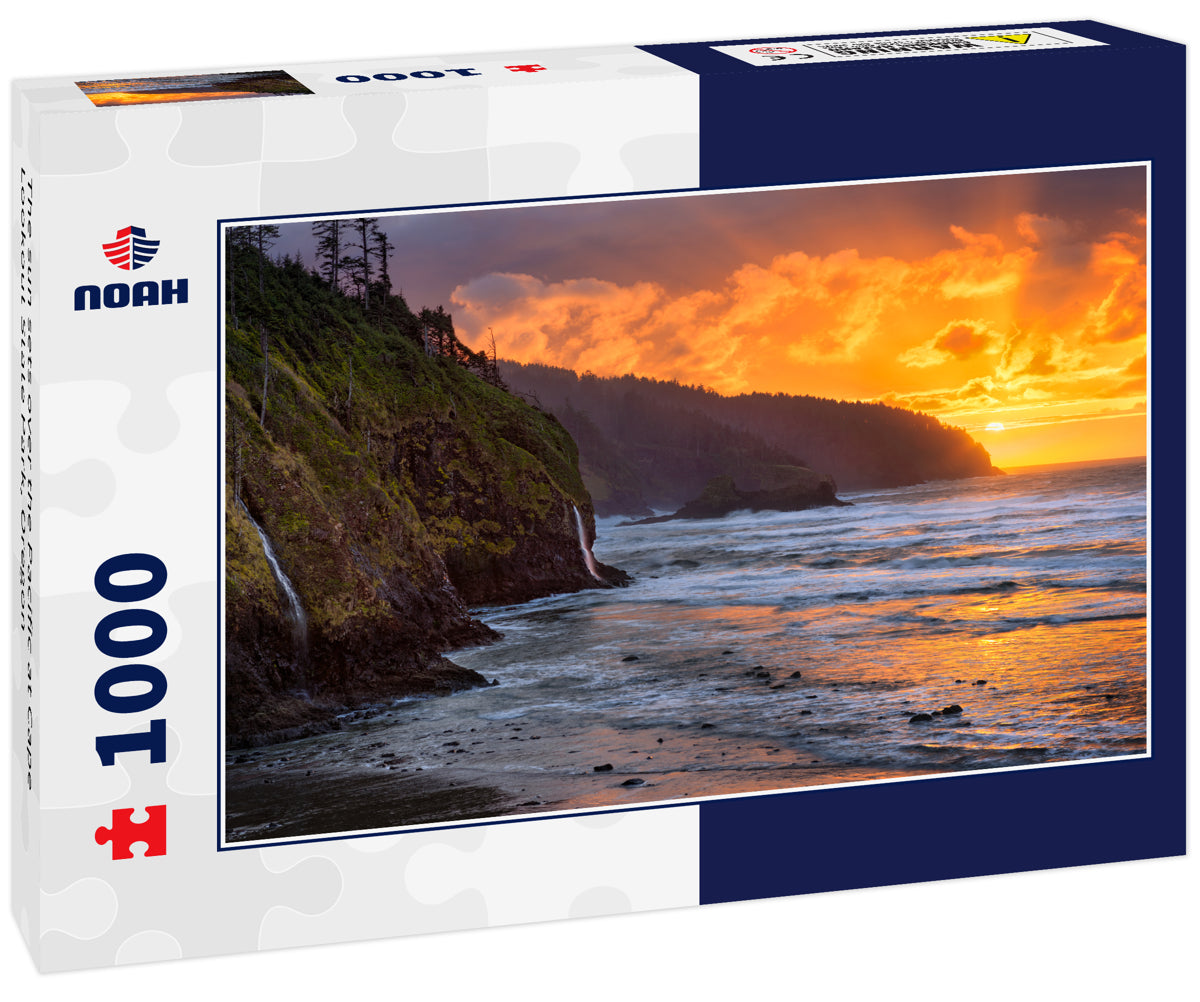 The sun sets over the Pacific at Cape Lookout State Park, Oregon