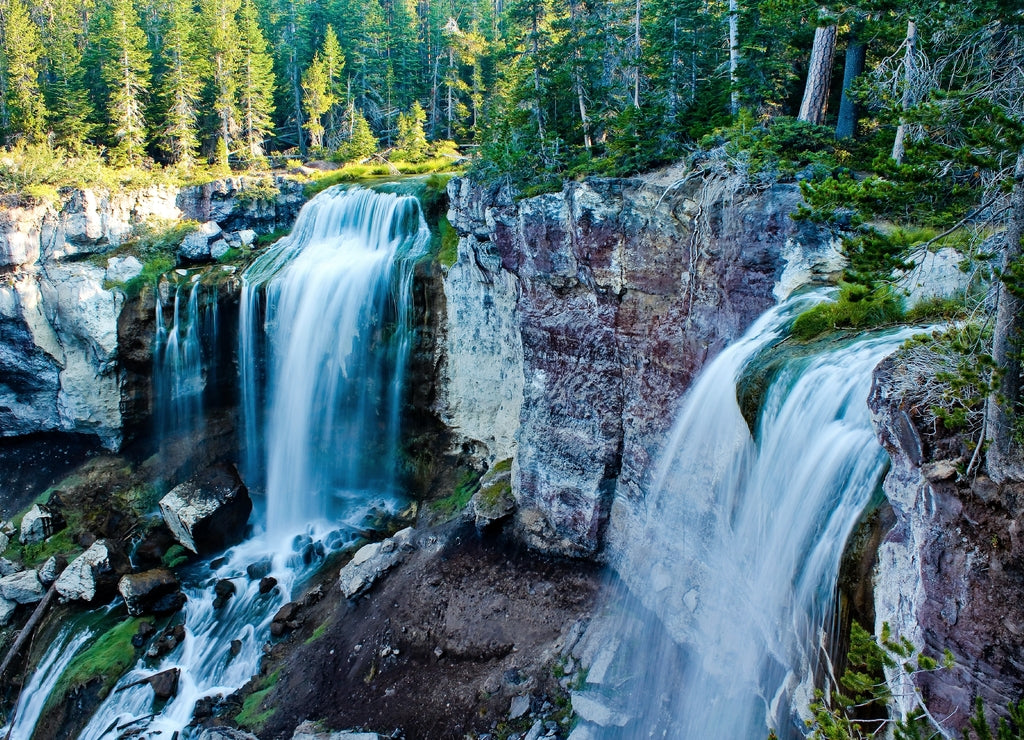 Beautiful view at the Paulina Creek Falls, Newberry National Volcanic Area, Oregon