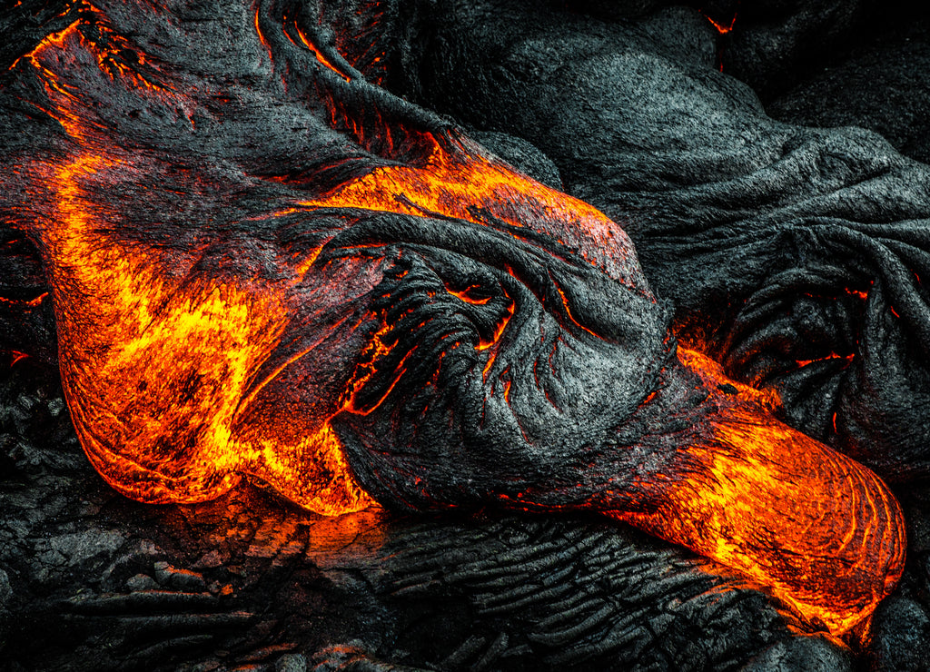 Hot lava on the Big Island of Hawaii