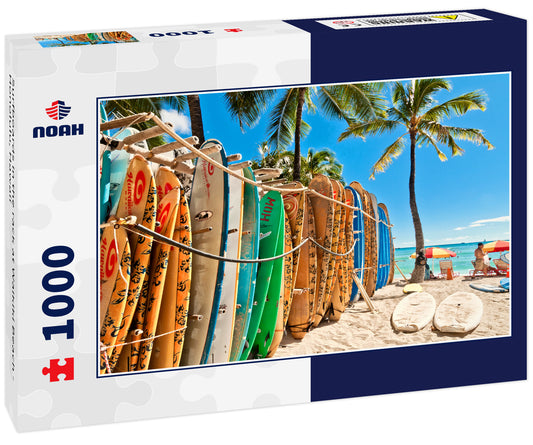 Surfboards in the rack at Waikiki Beach - Honolulu, Hawaii