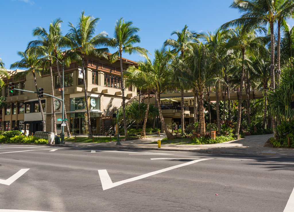 Kalakaua Avenue in Waikiki, Hawaii