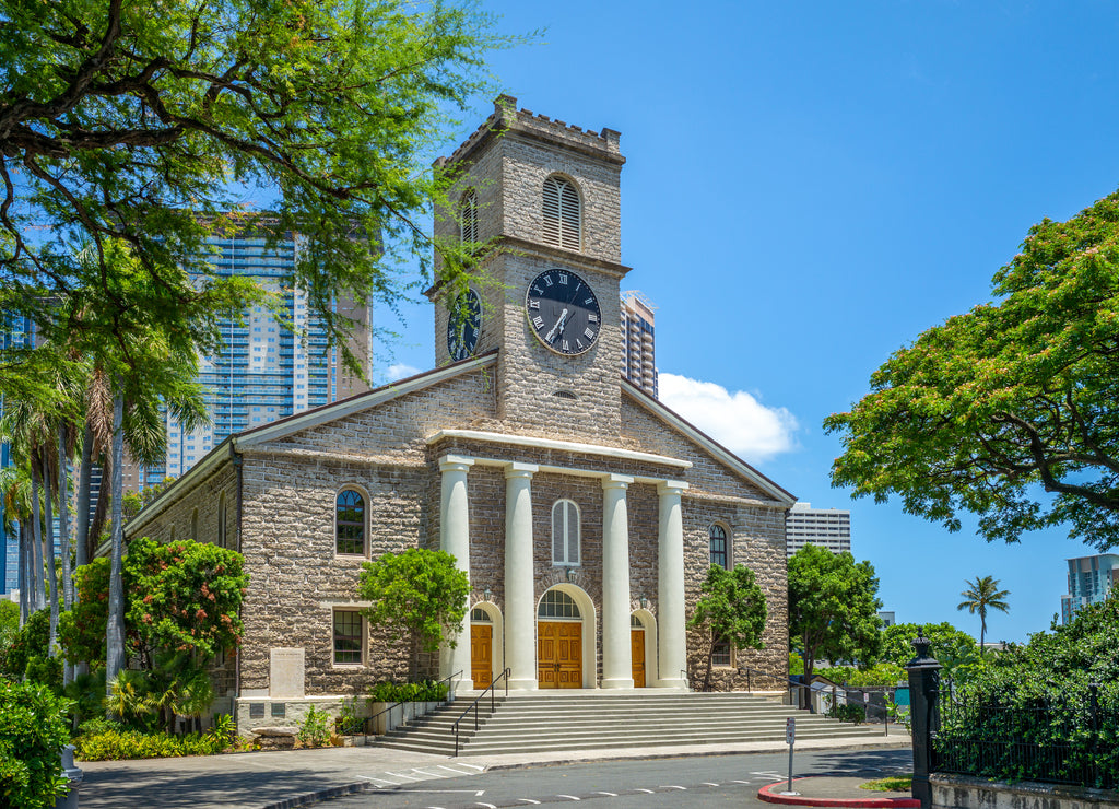 Kawaiahao Church at Honolulu, Oahu, Hawaii