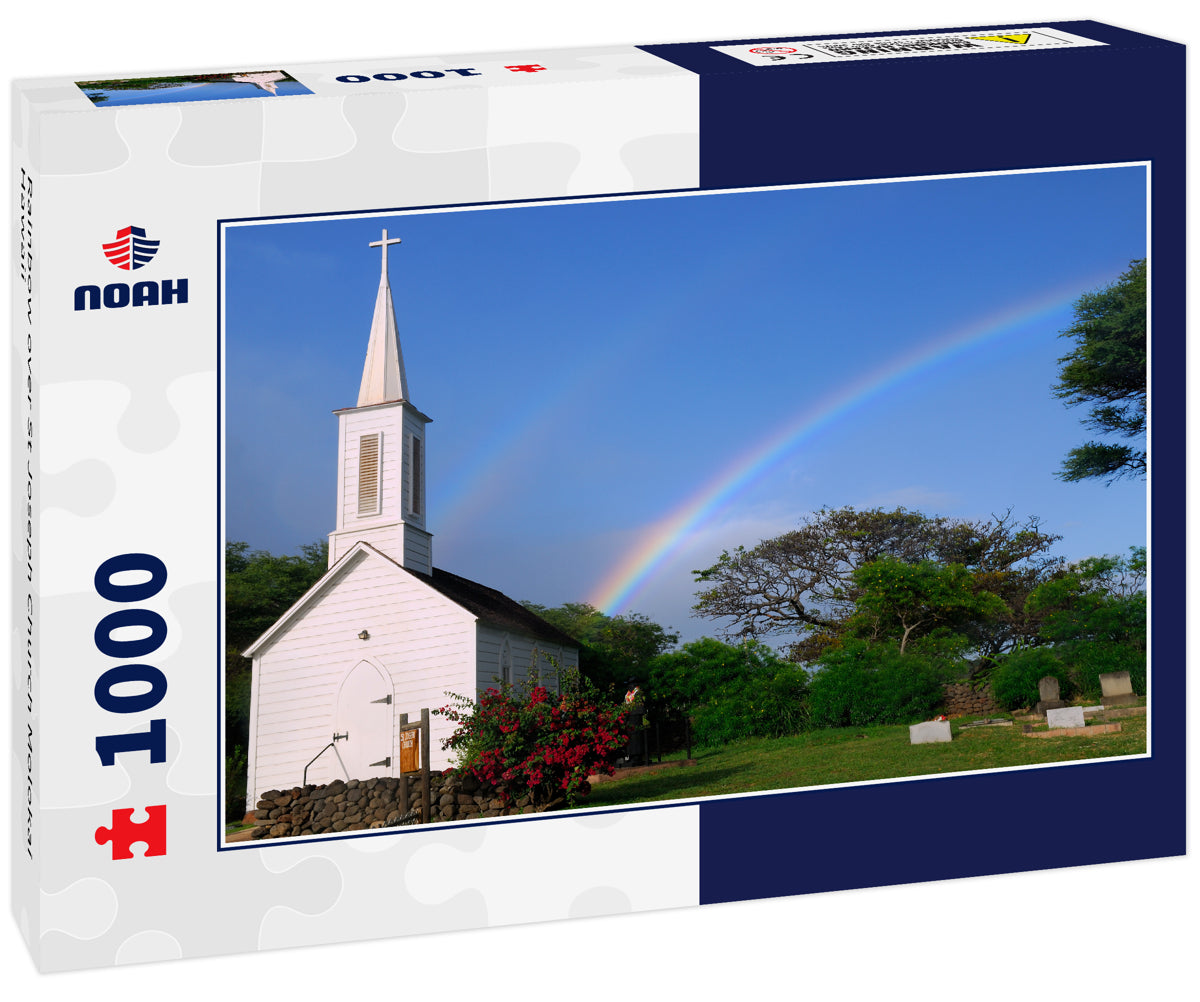 Rainbow over St Joseph Church Molokai Hawaii