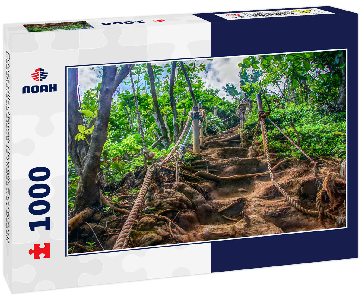 Princeville, Kauai, Hawaii: Overgrown treacherous stairs to Hideaway Beach